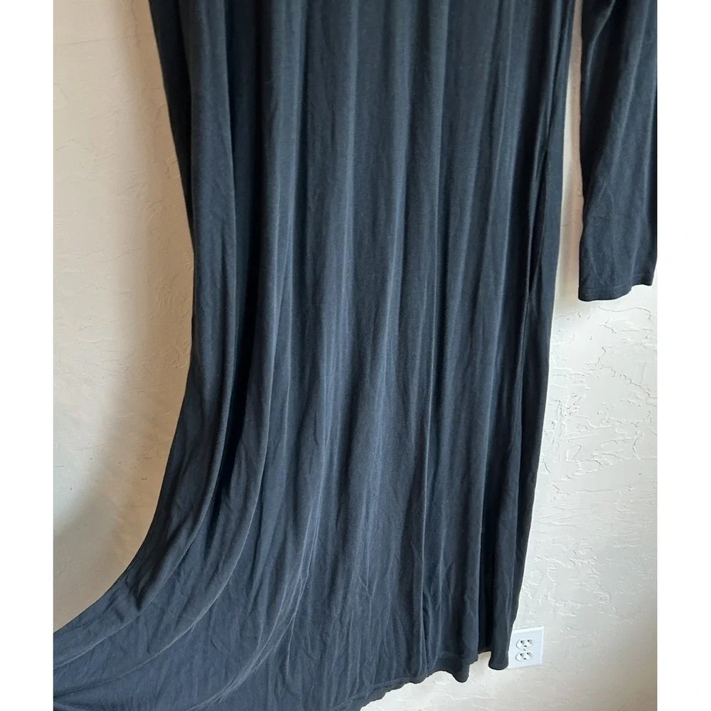 Soft Surroundings Maxi A Line Dress L Tall Black Frog Pankou Minimalist Bohemian